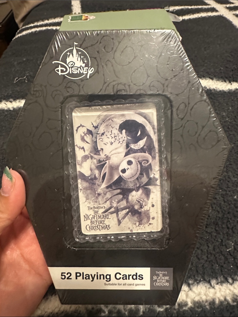 Disney The Nightmare Before Christmas Playing Cards - Black & White Coffin Box